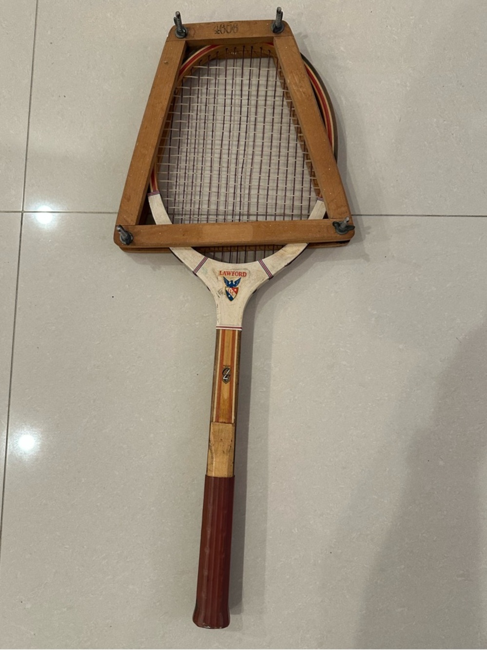 Vintage Lawford Wooden Tennis Racket